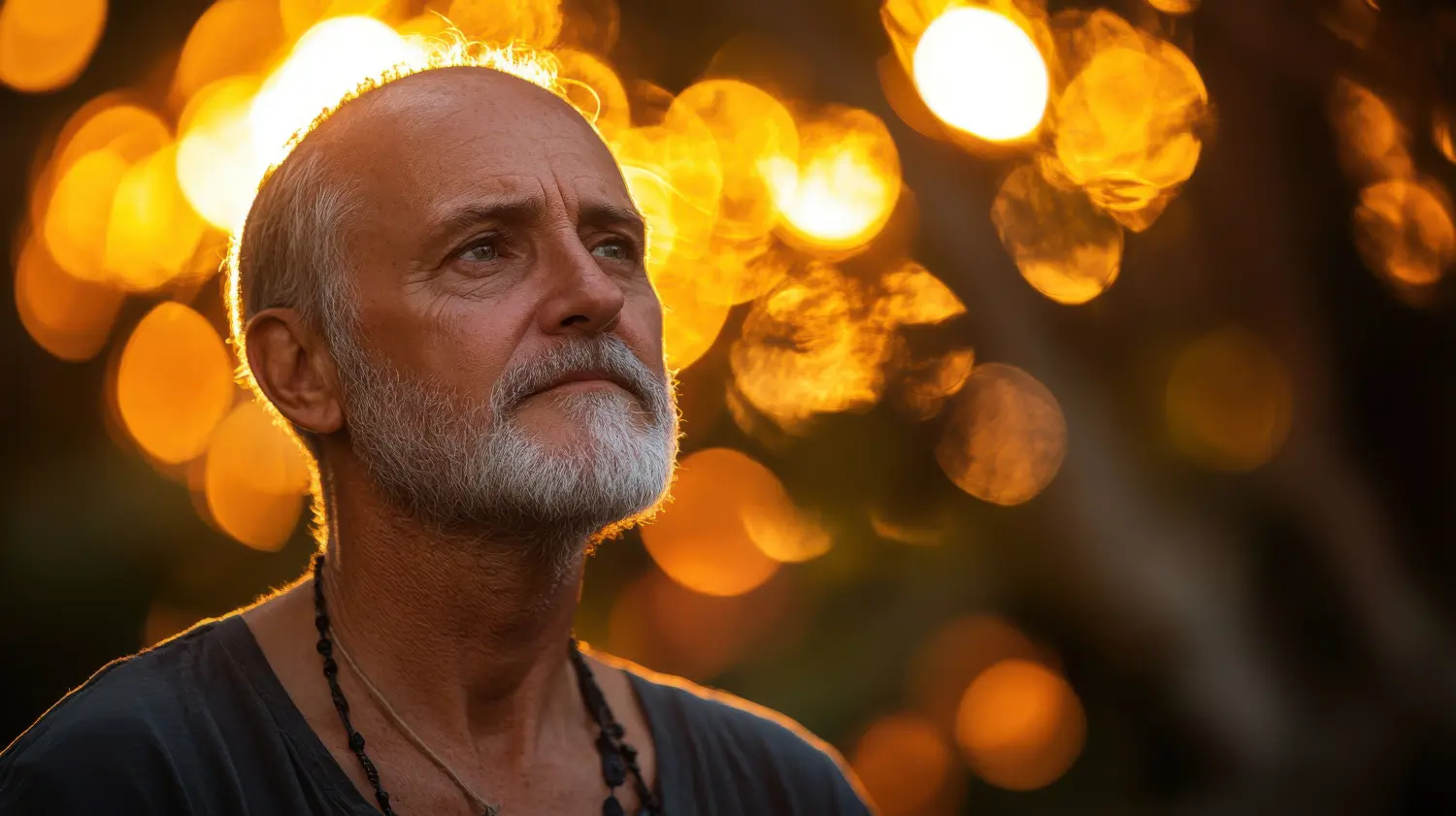 The Angel Loop - Achtsamkeits-Coach übt Atemtechniken in der leuchtenden Natur