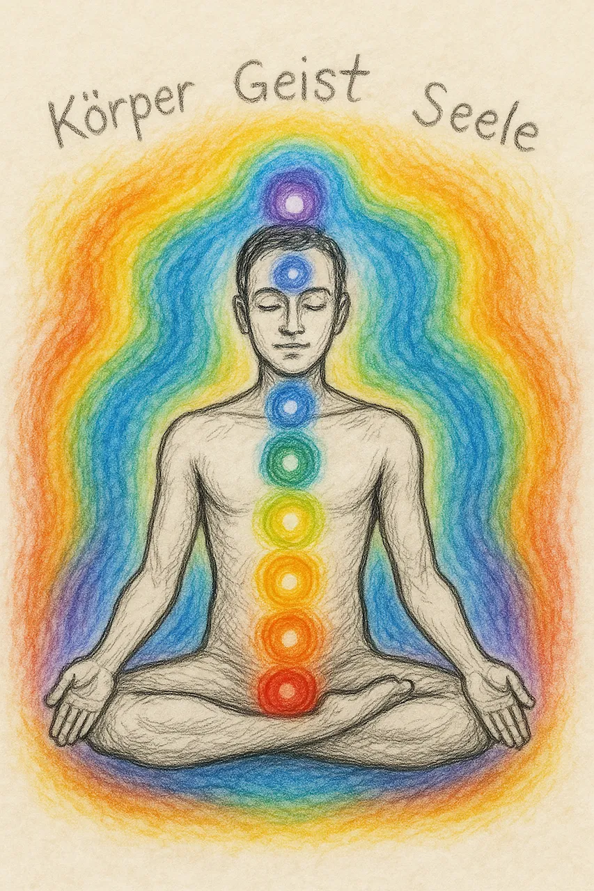 The Angel Loop - menschliches Chakra-Energiediagramm